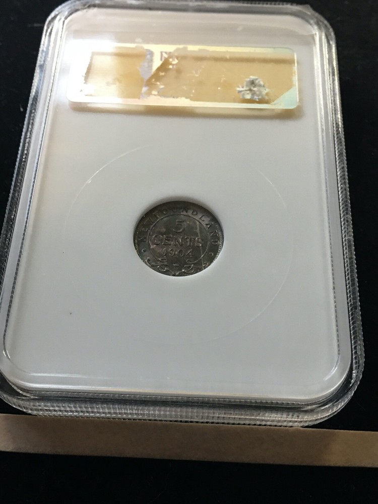 1904H NGC Graded Newfoundland, ¢5 Cent, **MS-65**