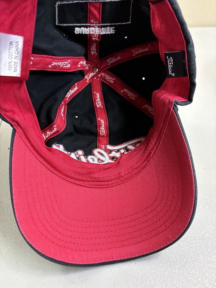 Titleist Golf Hat Blue Red Strapback Cap Adjustable Cotton Dad Style Cotton Pro