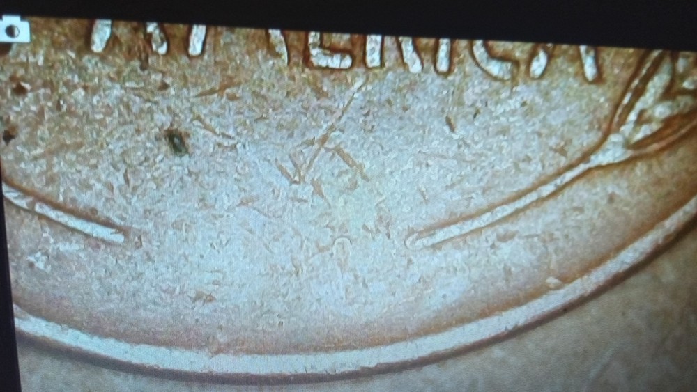 1954 D Lincoln Wheat Cent Error Coin Double Struck