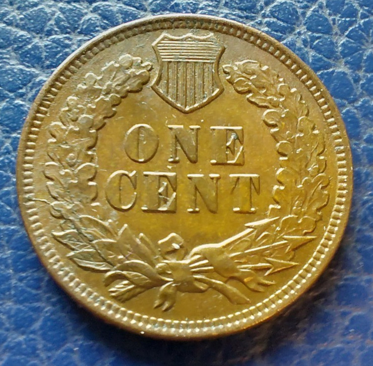 1905 Indian Head Cent - Uncirculated - Reverse Die Crack - Old US One Cent Coin
