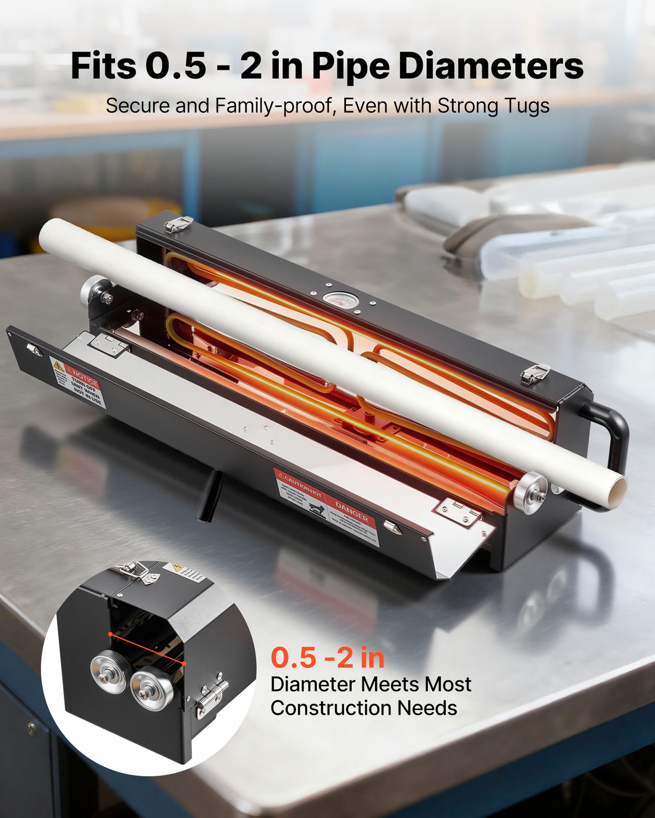 VEVOR Electric PVC Heater PVC Bender Conduit Heater 1/2" - 2" 1200W Pipe Bending