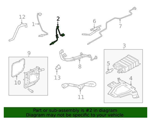 Genuine Ford Oxygen Sensor K2GZ-9G444-D
