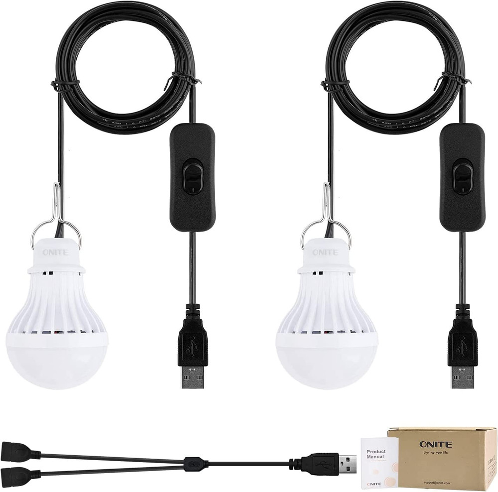 USB Light, USB LED Camping Lantern with USB Splitter Y-Cable, 8Ft Extra Length C