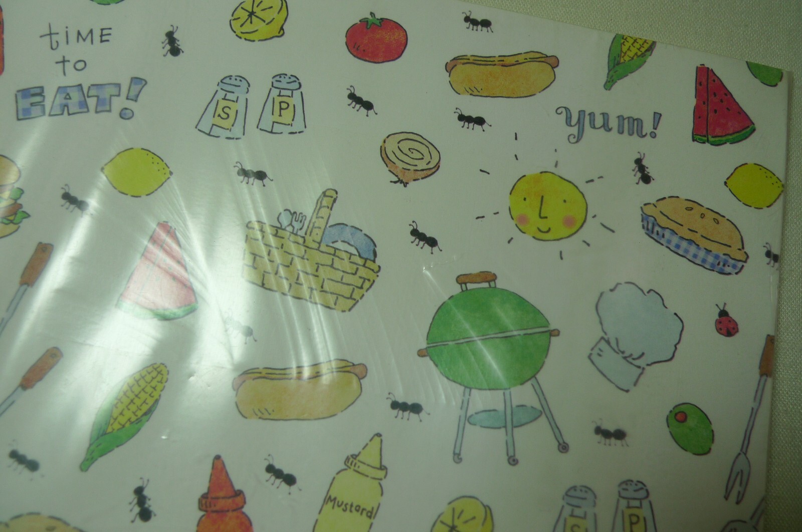 Scrapbook Paper 8 1/2 x 11 - 50 Sheets ~ Picnic BBQ Theme ~ AMSCAN