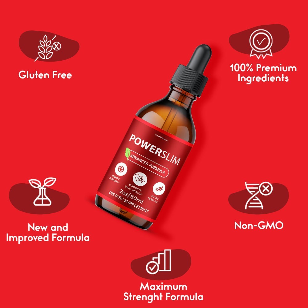 PowerSlim Drops Liquid Supplement, Max Strength, Power Slim Drops (1 Pack)