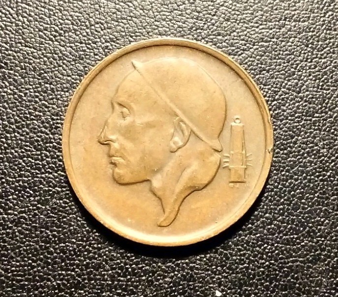 1958 Belgium 50 Centimes Coin