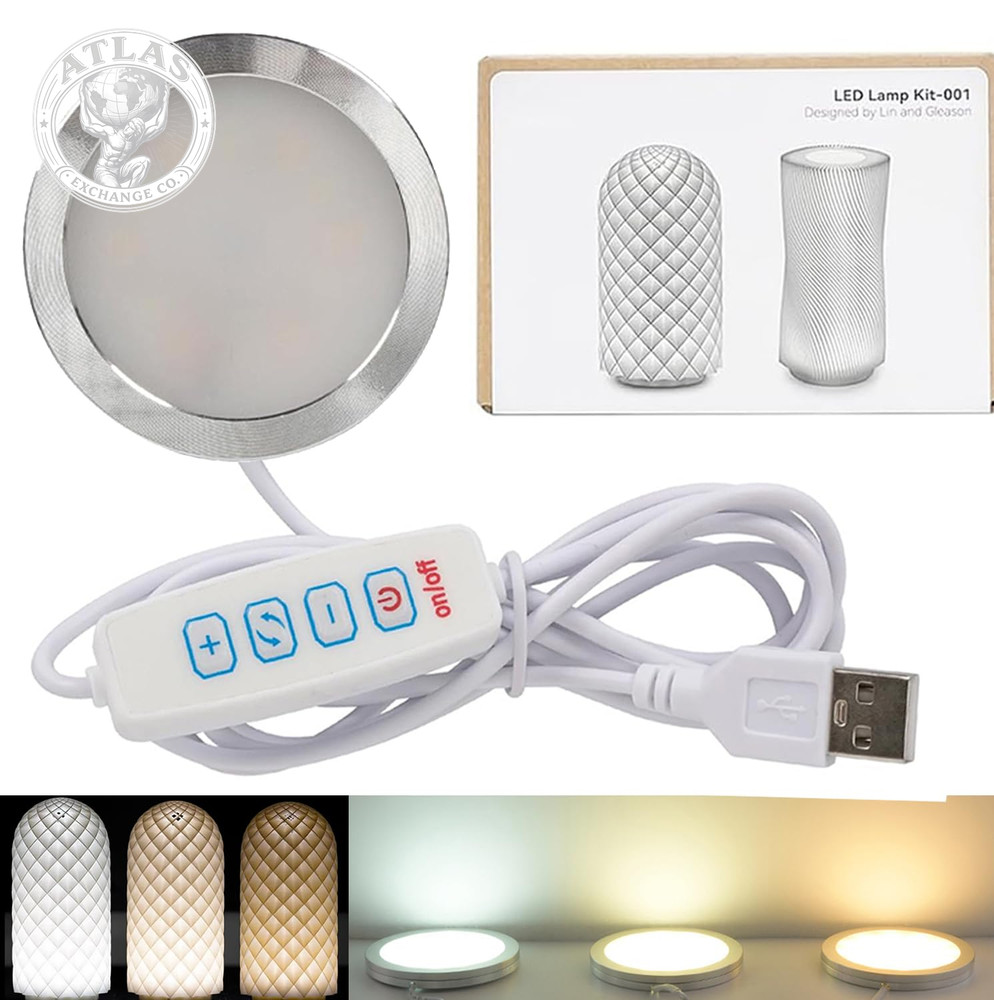 LED Lamp Kit 001 Three Colors for Bambu Lab Makerworld 3D Printed DIY Hardware M