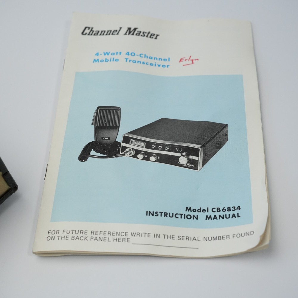 Vintage Channel Master CB6834 Transceiver Phase 40 Channel CB Radio