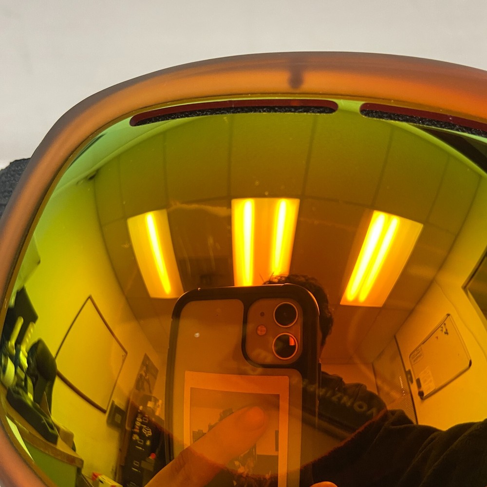 VonZipper Skylab Snow Goggle MindGlo Orange w/ Fire Chrome Lens *DISPLAY*