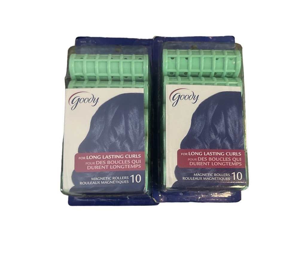 Goody Magnetic Rollers For Long Lasting Curls 10 Curlers per Pack.- 2 Pack!!