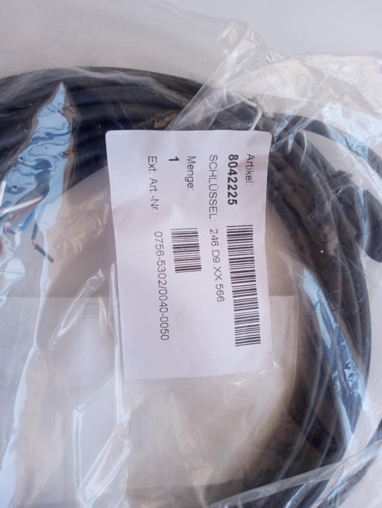 WAGO 756-5302/040-050 Sensor/Actuator cable; M12A socket; angled; 4-pole, 5 m