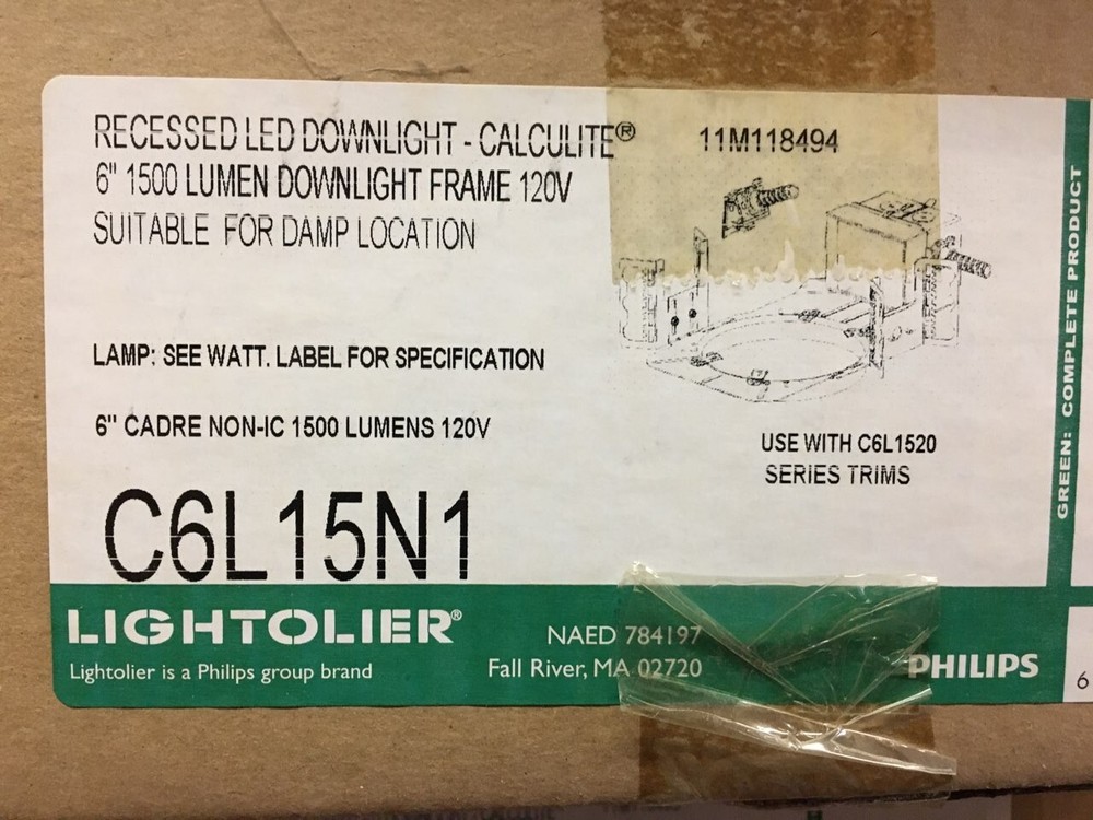 Lightolier C6L15/20 6" Round LED Downlight