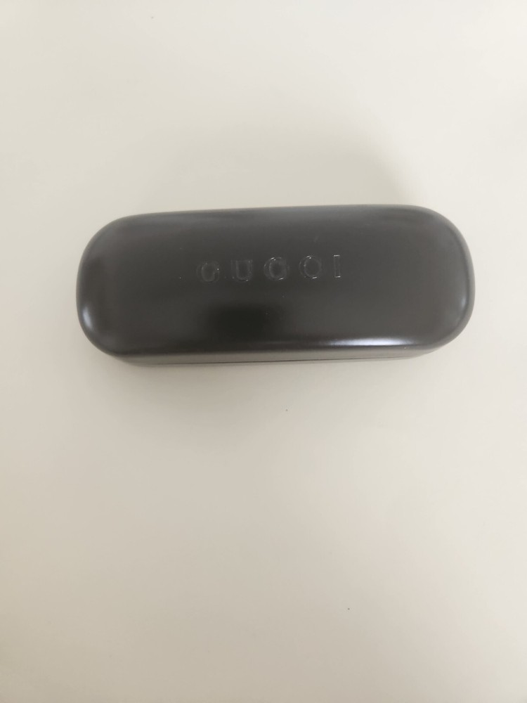 GUCCI  Authentic Sunglass case Glossy Black Hard Rectangular