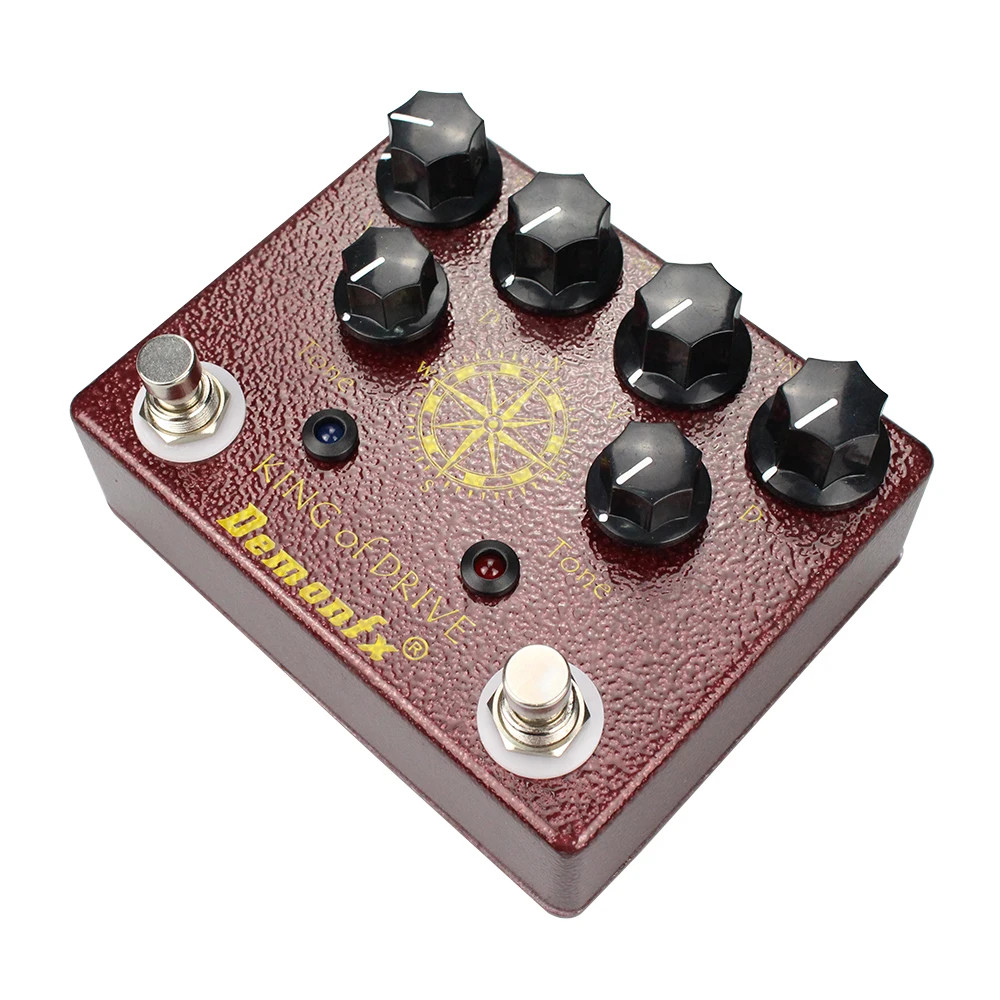 Demonfx King Overdrive Guitar King Distortion Effect Pedal 4position DIP switch