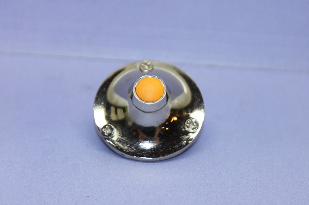 Custom Nickel Plated Doorbell Button with Unique Easy Push ORANGE Button