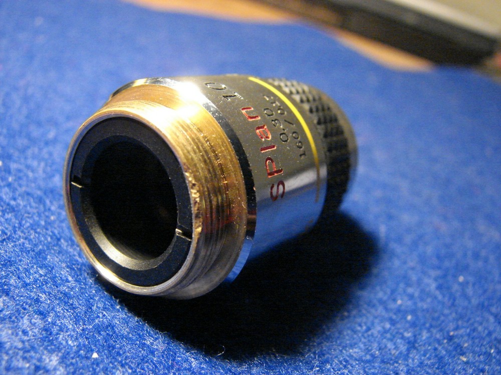 Olympus SPLAN 10 Microscope Objective 10x 0.30 NA 160/0.17