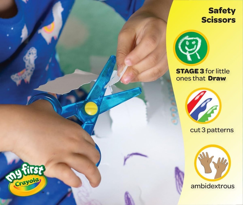 Crayola Toddler Safety Scissors (3 Pack), Blunt Tip Training Scissors for Presch