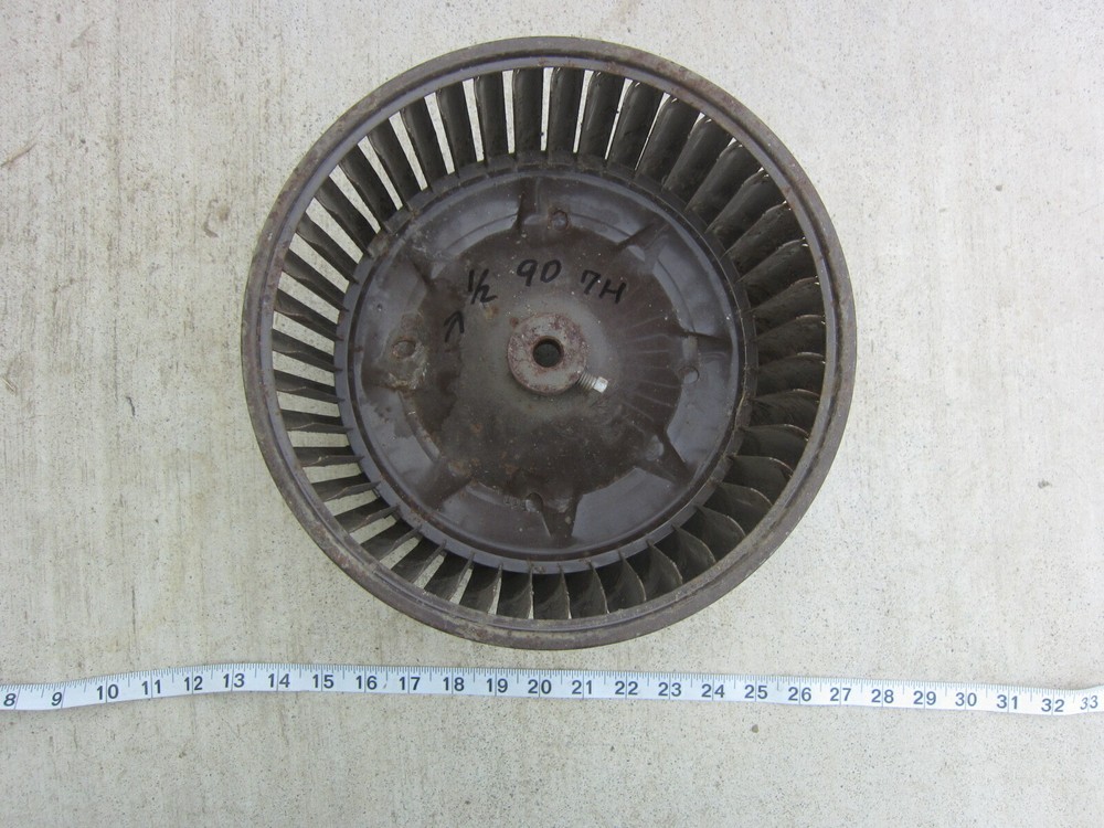 Wheel Dia 9" Width 7" Bore Dia 1/2" CW Blower Wheel, Used