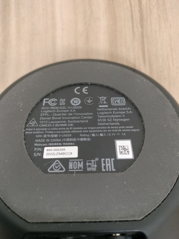 LOGITECH KCC-REM-DZL-V-U0029 VIDEO CONFERENCING MICROPHONE WITHOUT CAMERA