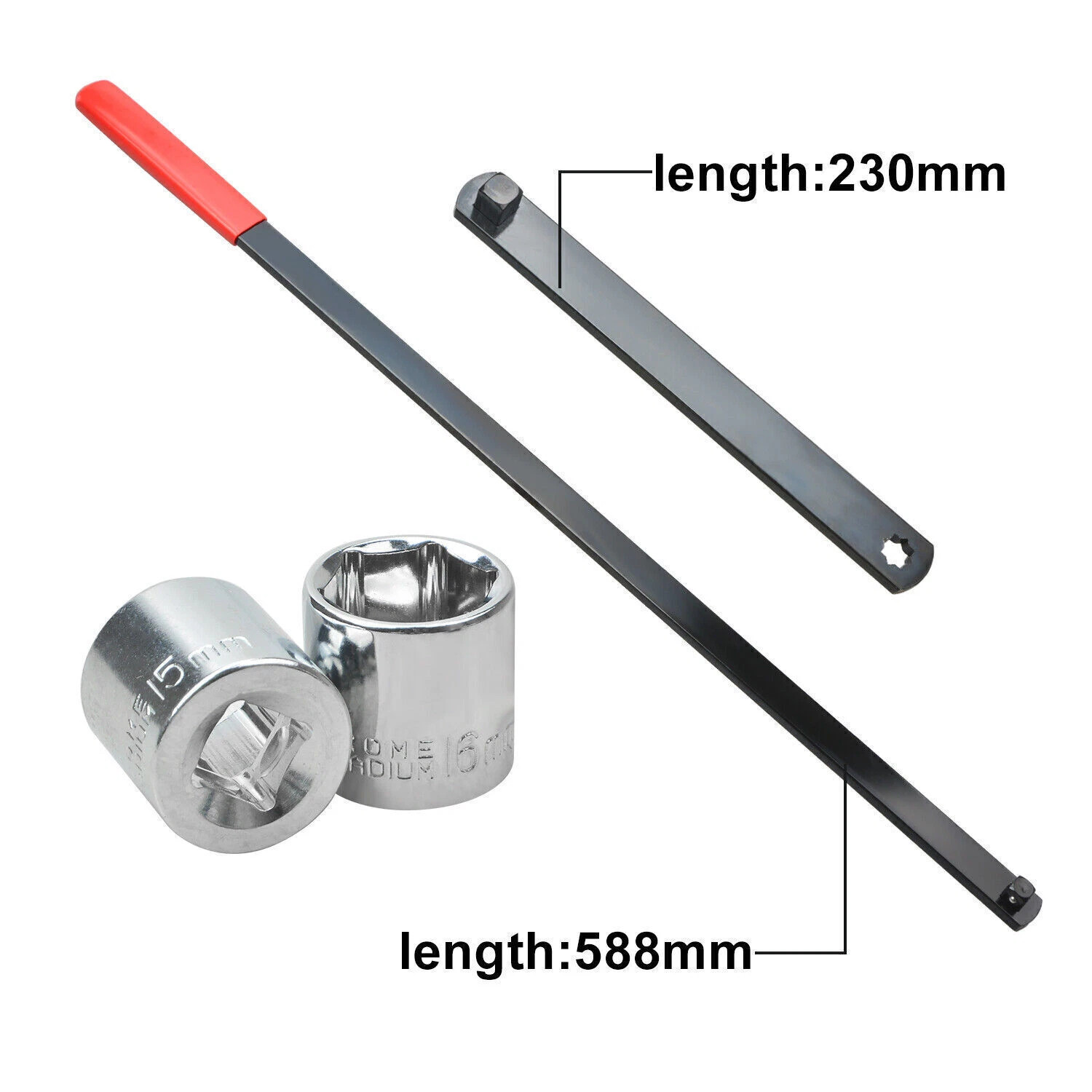 Serpentine Belt Tool Kit,Universal 3/8" 1/2" Drive Serpentine Belt Adjust Tighte