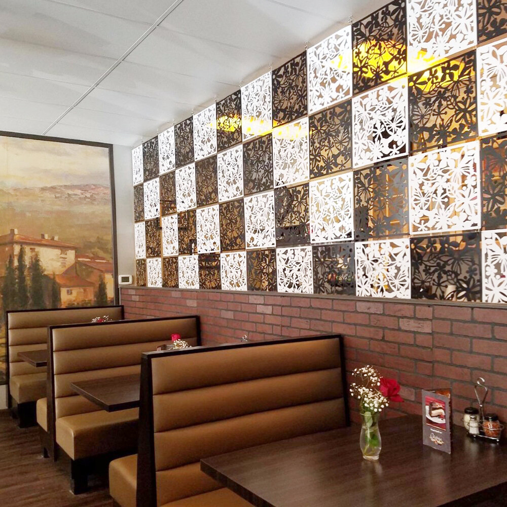 24x Hanging Room Divider Hollow Out Carving Pattern Panel Decorative Wall Screen