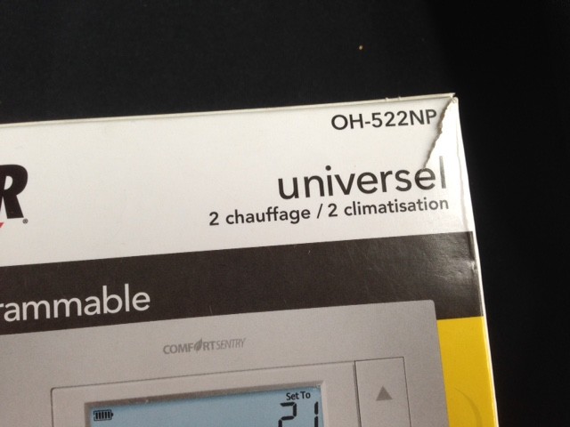 UNIVERSAL NON=PROGRAMMABLE THERMOSTAT NIB 5" DISPLAY OH-522NP