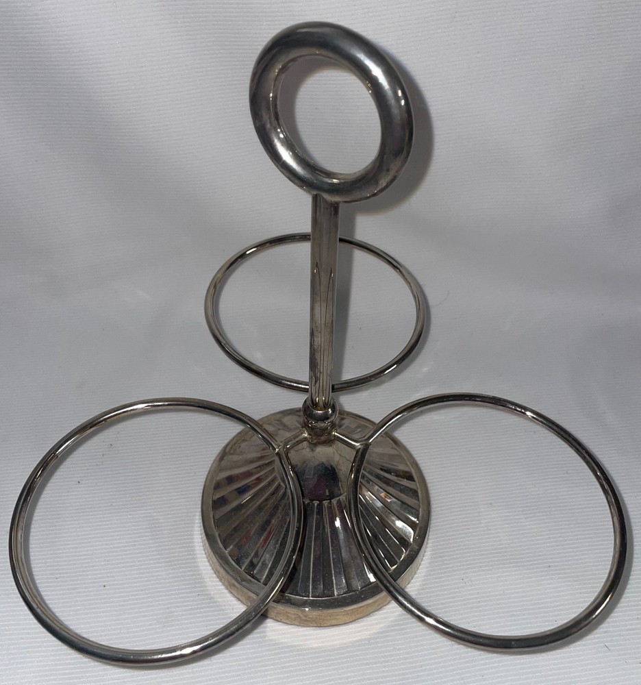 Sheffield England Silver Plate Handled 3 Bowl W/Lids & Spoons Condiment Set