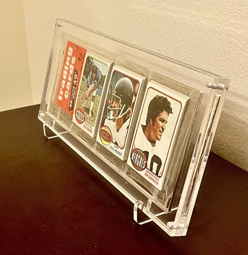 Clear Acrylic Rack Pack Holder Display w/ Stand - 18mm Thick - Magnetic Closure.