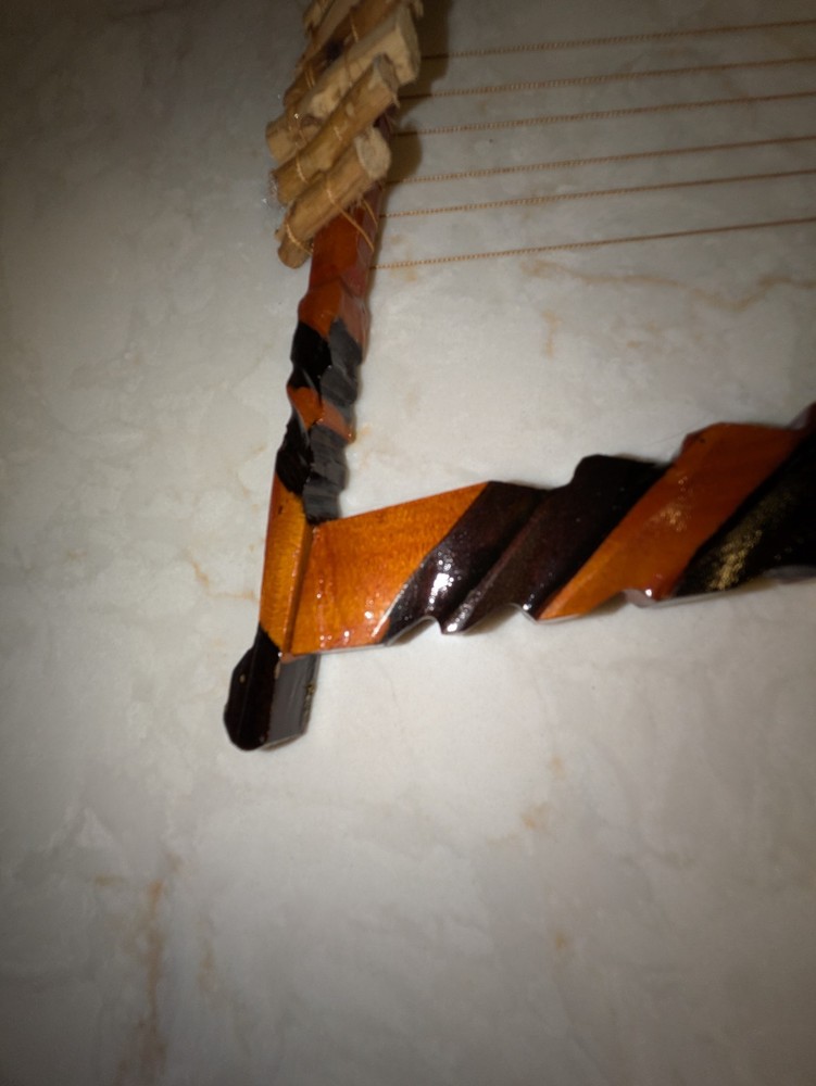 Handmade Wooden Ethiopian Kirar (Stringed Instrument)