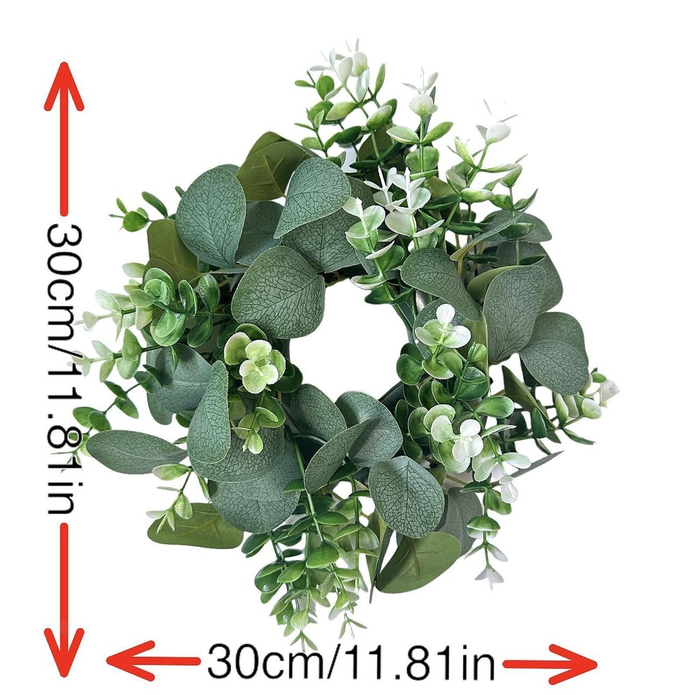 Artificial Flower Wreath Artificial Eucalyptus Wreath Wall Hanging Greenery