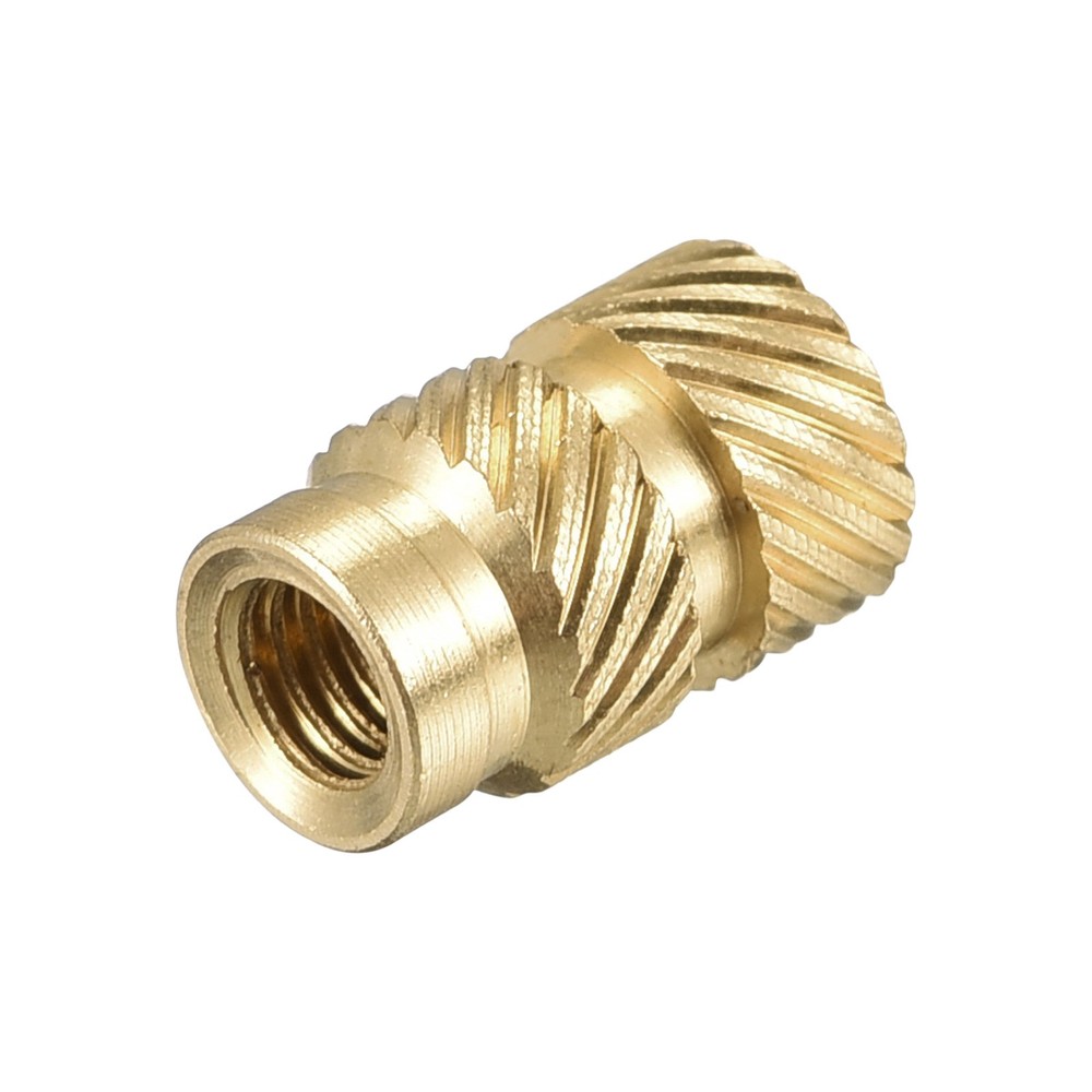 Knurled Insert Nut M3x8mm Lx5mm OD Female Thread Brass Embedding Nut 60Pack