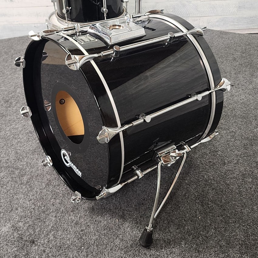 Used Sonor HiLite 4pc Drum Set Black - Good