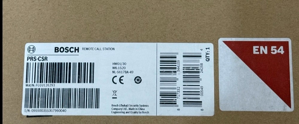 Bosch PRS-CSR Microphone - 0 Hours