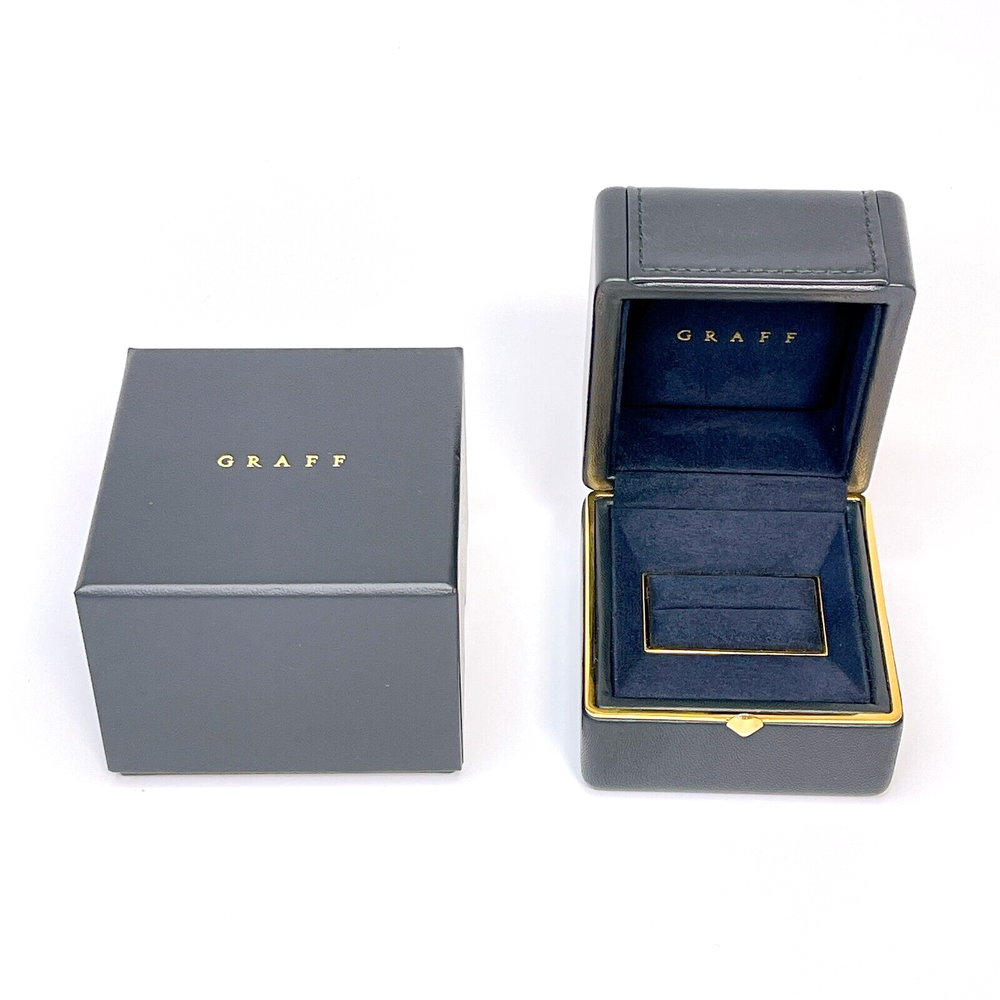 GRAFF Authentic Ring case Black Leather Accessories Jewelry box Damage case