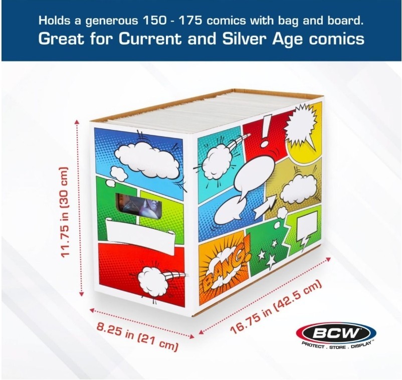 BCW Short Comic Box - Pow Art for Silver Age/Current Comics