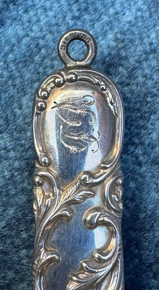 Antique Sterling silver victorian holder fob.