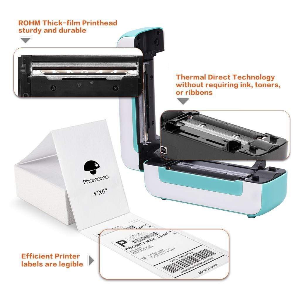 Thermal Label Printer Shipping Barcode Printer USB Connect for UPS USPS FedEx
