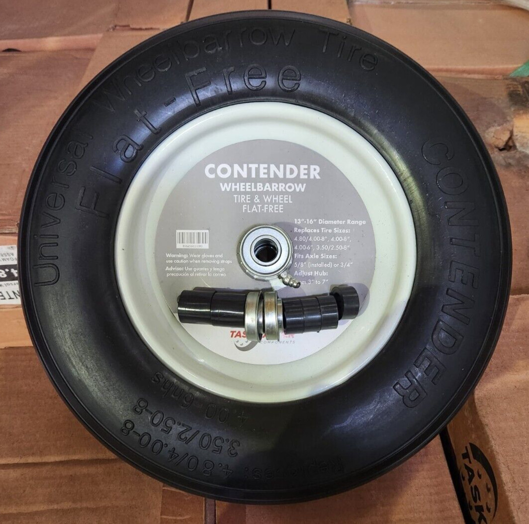 4.80/4.00-8 Flat-Free Wheelbarrow Tire and Wheel