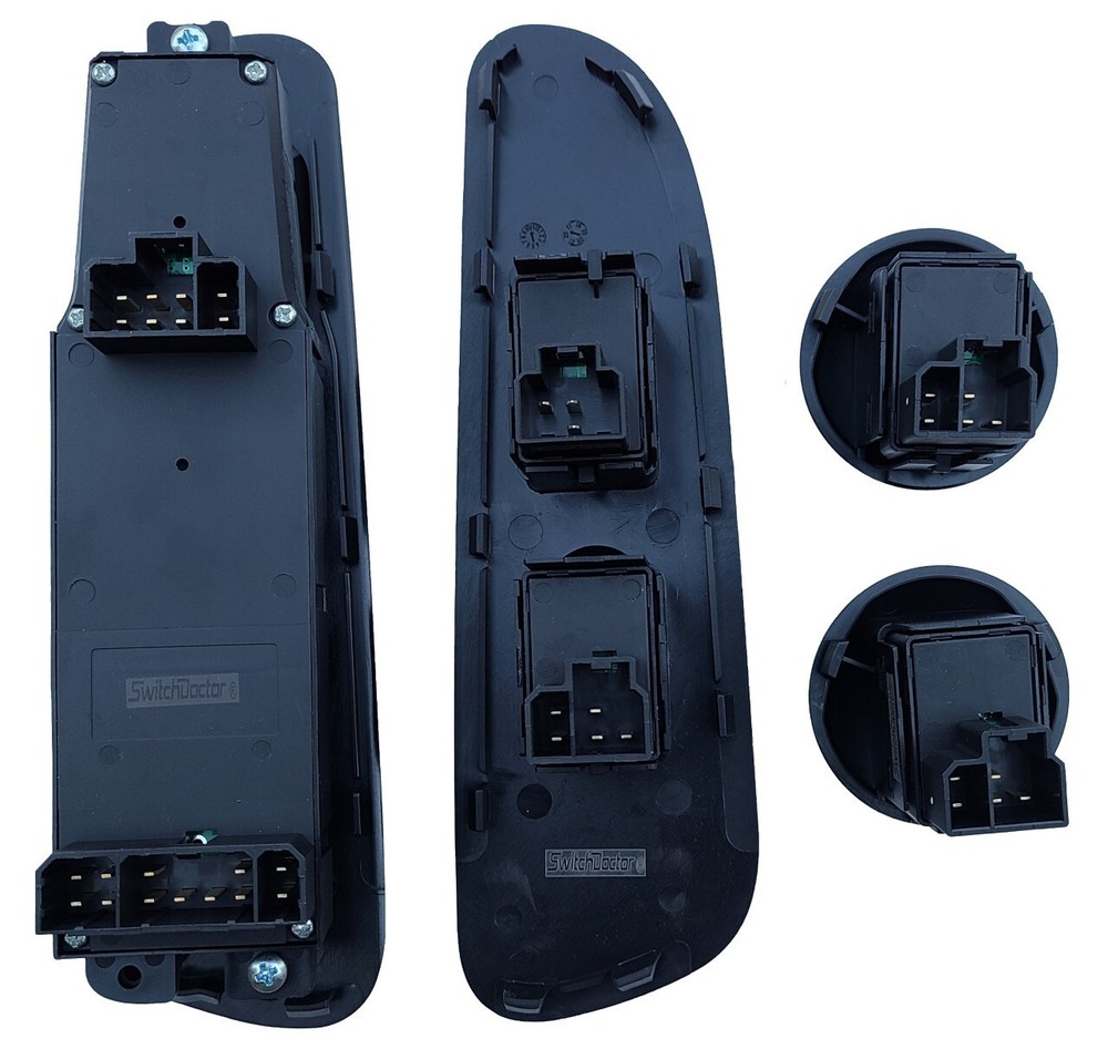 SWITCHDOCTOR Fully Assembled Window Switch set for 2002-2008 Dodge Ram (Black)