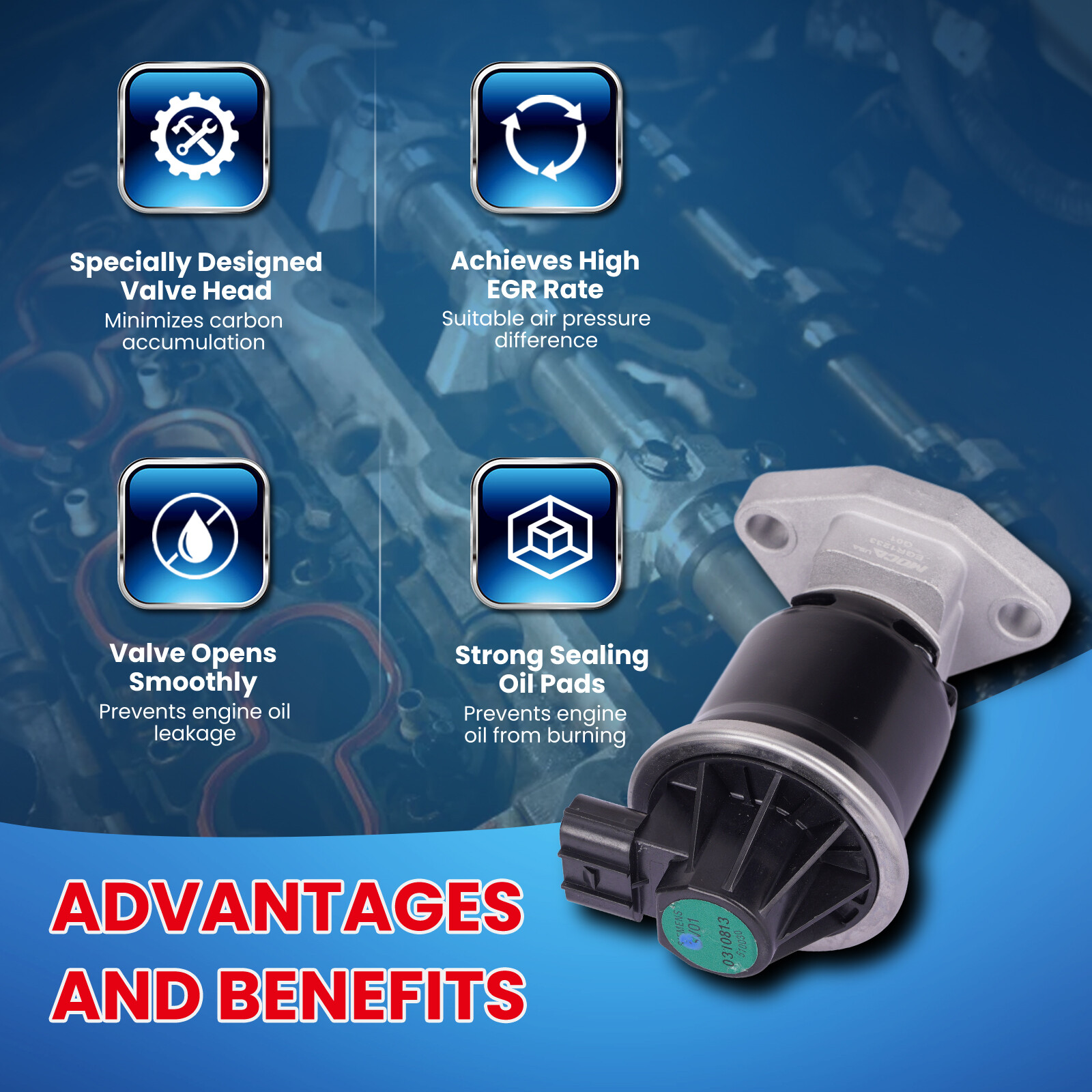 EGR Valve for 12-15 Honda Civic 14-20 Honda Fit 1.5L 10-14 Honda Insight 1.3L