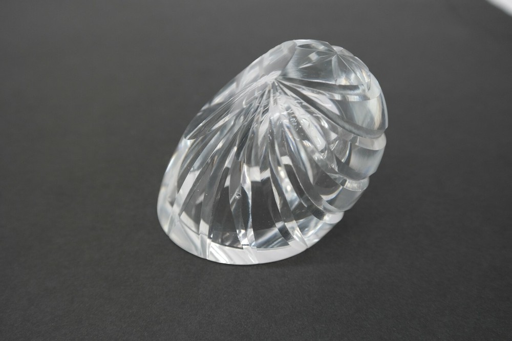 Crystal Half Egg Shaped Paperweight Candle Holder MT