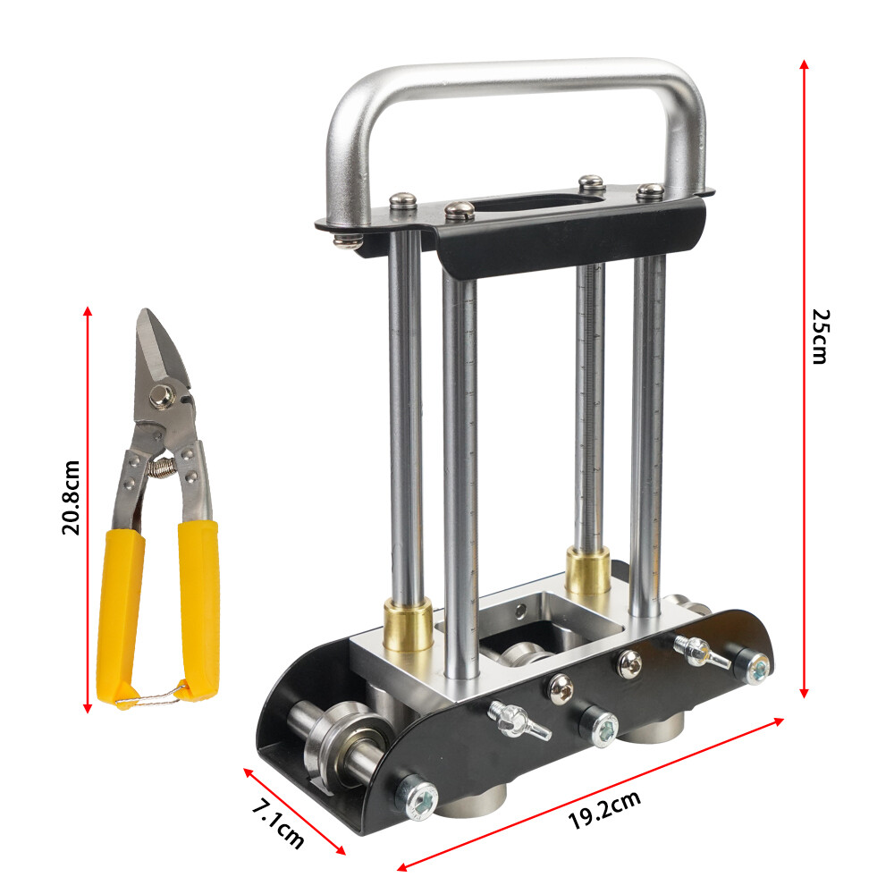Hand Sheet Roller Bender Metal Roofing Tool W/Snip For Making Folding Edge Black