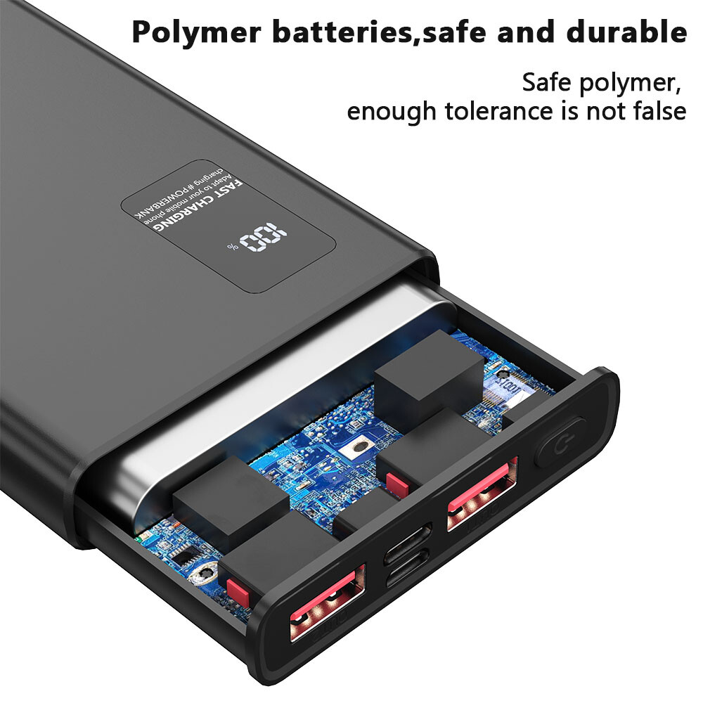 9000000mAh Portable Power Bank 2 USB External Battery Charger For Cell Phone