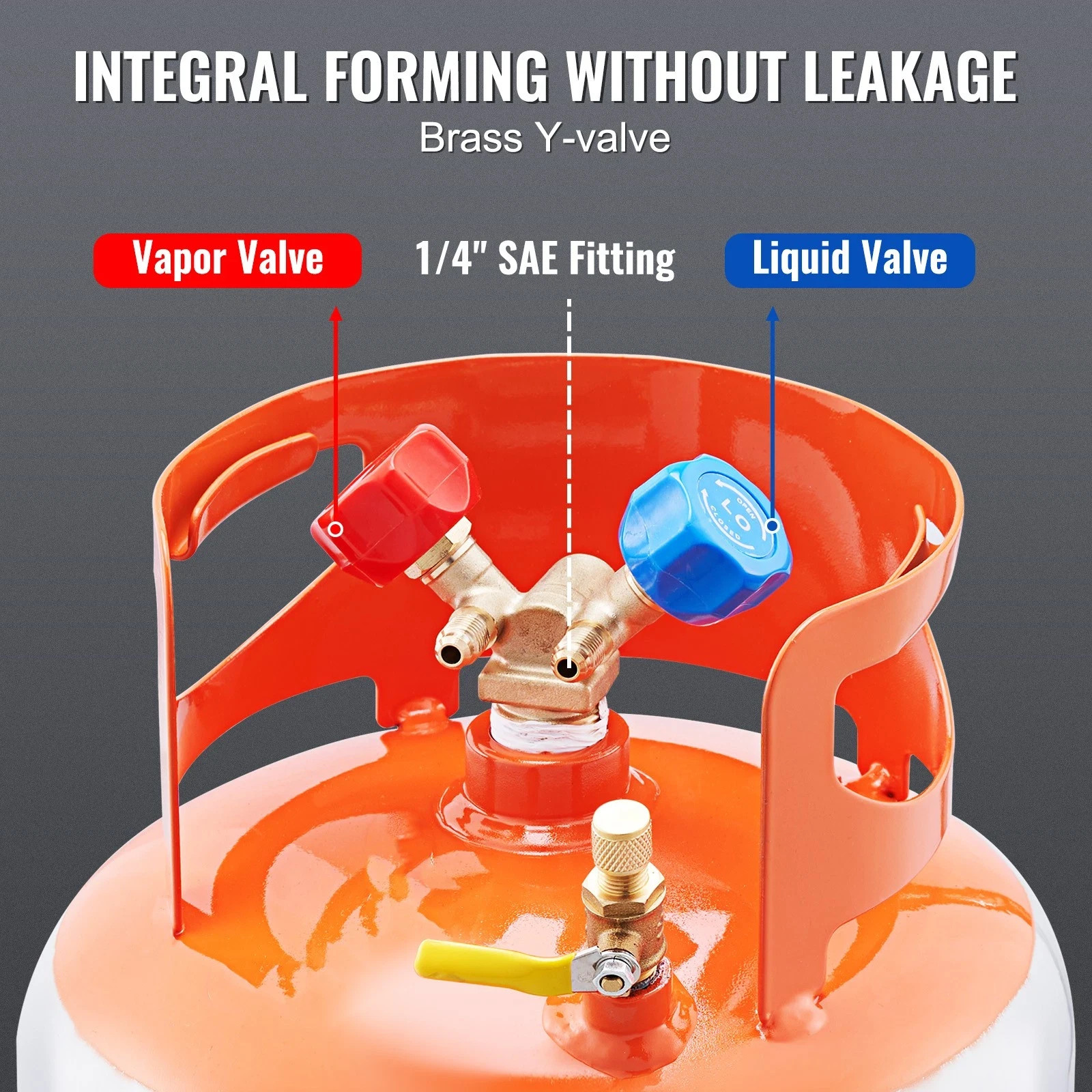 Uimoso Refrigerant Recovery Reclaim 50lb Cylinder Tank 400 PSI liquid Rated