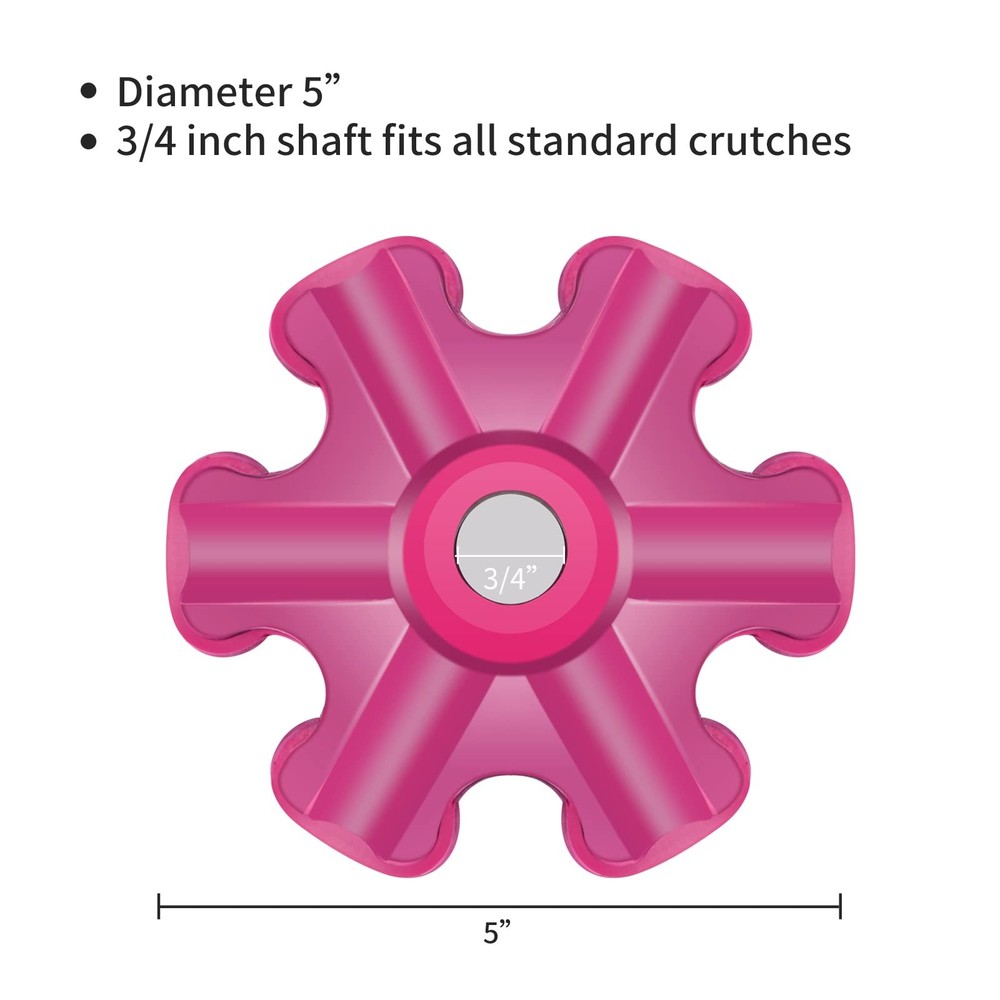 Cane Tips 3/4 inch 6 Support Cane Feets Self Standing Walking Cane Tip, 6 Sup...