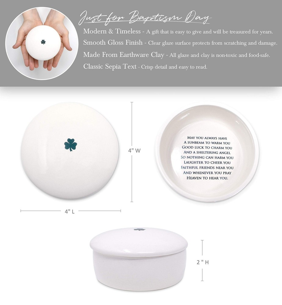 Susabella - Baptism Gift or First Communion Gift, Ceramic Keepsake Box With I...