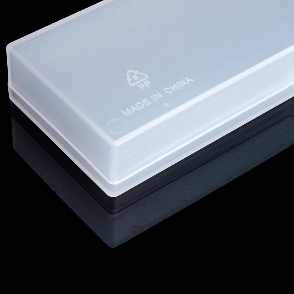 Qeuly 4 Pack 7.2" x 2.5" x 0.98" Small Rectangle Plastic Case Translucent