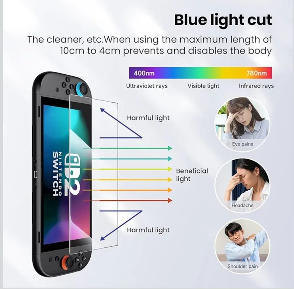 2-Pack Tempered Glass Screen Protector for Switch 2 (2025) 7.9” HD Clear