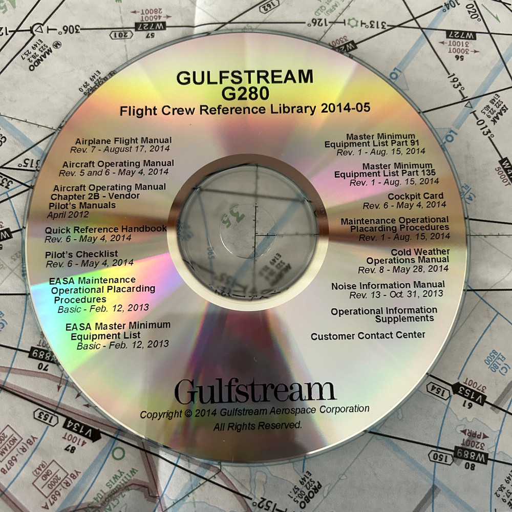 Gulfstream G280 Flight Crew Reference Library CD