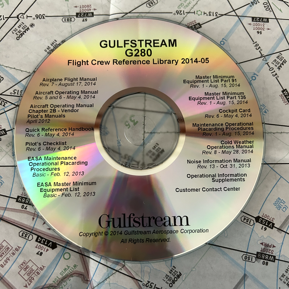 Gulfstream G280 Flight Crew Reference Library CD